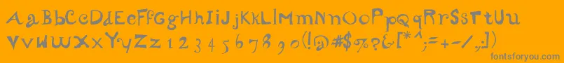 Carrickdancing Font – Gray Fonts on Orange Background