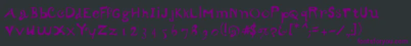 Шрифт Carrickdancing – фиолетовые шрифты на чёрном фоне
