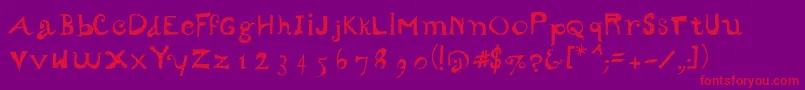 Carrickdancing Font – Red Fonts on Purple Background