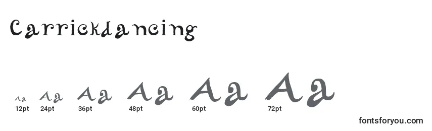 Размеры шрифта Carrickdancing