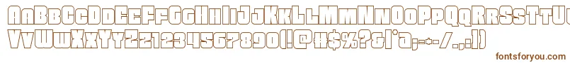 Funkmachineout Font – Brown Fonts on White Background