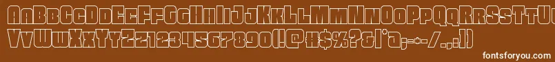 Funkmachineout Font – White Fonts on Brown Background