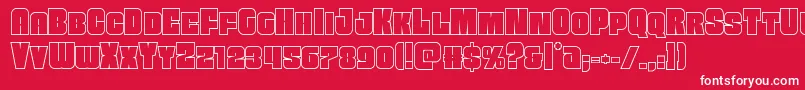 Funkmachineout Font – White Fonts on Red Background