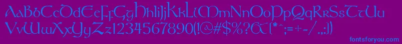 Stonehengec Font – Blue Fonts on Purple Background