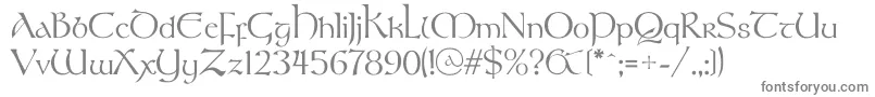 Stonehengec-fontti – harmaat kirjasimet valkoisella taustalla
