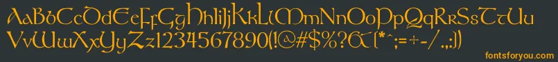 Stonehengec Font – Orange Fonts on Black Background