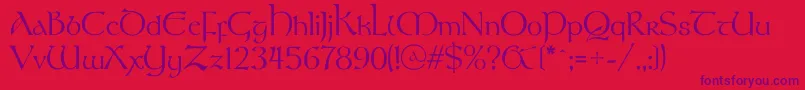 Stonehengec Font – Purple Fonts on Red Background