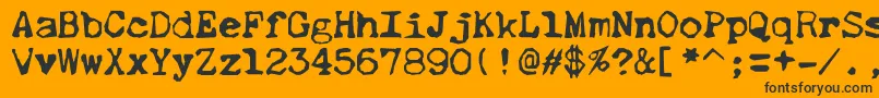 Thud Font – Black Fonts on Orange Background