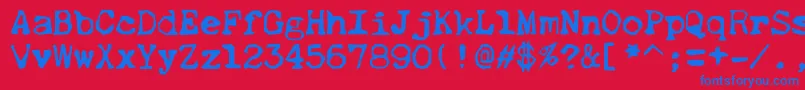 Thud Font – Blue Fonts on Red Background