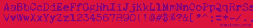 Thud Font – Purple Fonts on Red Background