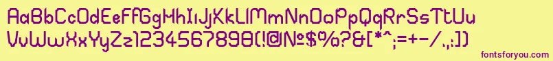 Sabril Font – Purple Fonts on Yellow Background