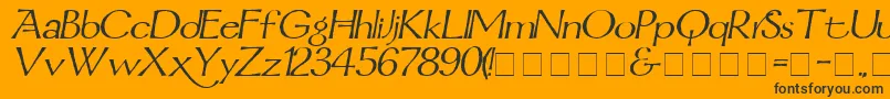 MordredItalic Font – Black Fonts on Orange Background