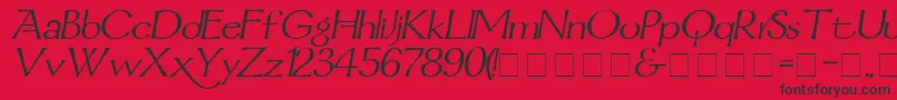 MordredItalic Font – Black Fonts on Red Background