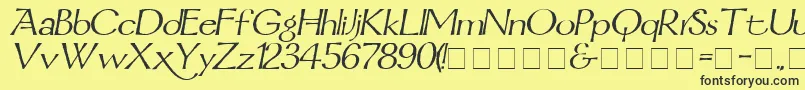 MordredItalic Font – Black Fonts on Yellow Background