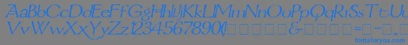 MordredItalic Font – Blue Fonts on Gray Background