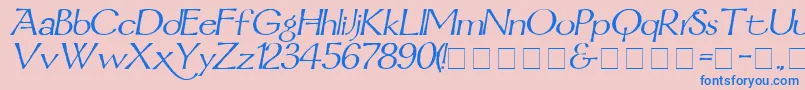 MordredItalic Font – Blue Fonts on Pink Background