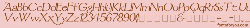 MordredItalic Font – Brown Fonts on Pink Background