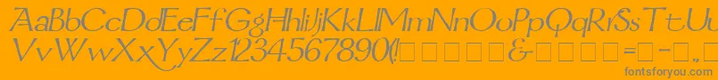 MordredItalic Font – Gray Fonts on Orange Background