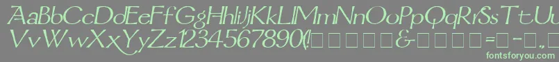 MordredItalic Font – Green Fonts on Gray Background