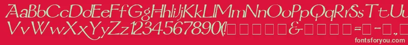 MordredItalic Font – Green Fonts on Red Background