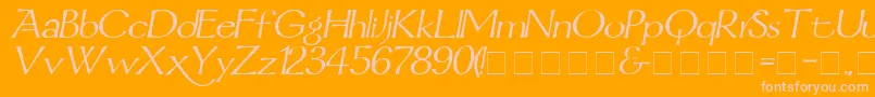 MordredItalic Font – Pink Fonts on Orange Background