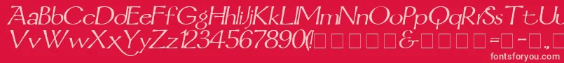 MordredItalic Font – Pink Fonts on Red Background