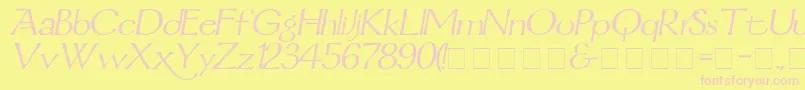 MordredItalic Font – Pink Fonts on Yellow Background