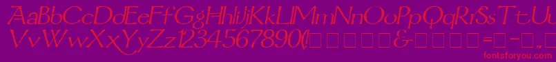 MordredItalic Font – Red Fonts on Purple Background