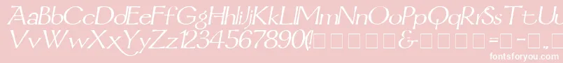 MordredItalic Font – White Fonts on Pink Background