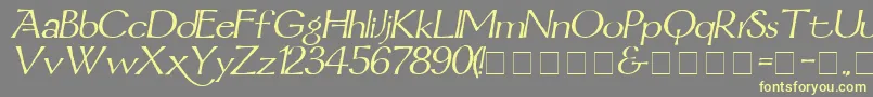 MordredItalic Font – Yellow Fonts on Gray Background