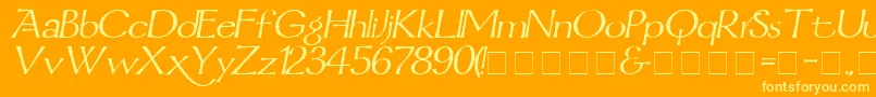 MordredItalic Font – Yellow Fonts on Orange Background