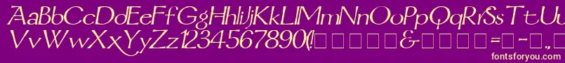 MordredItalic Font – Yellow Fonts on Purple Background