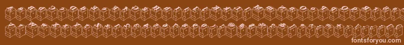 フォントLeadtyperightinked – 茶色の背景にピンクのフォント