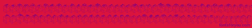 Leadtyperightinked Font – Purple Fonts on Red Background