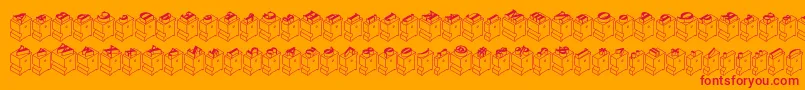 Leadtyperightinked Font – Red Fonts on Orange Background