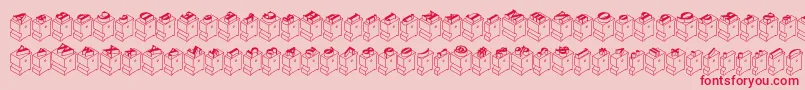 Leadtyperightinked Font – Red Fonts on Pink Background