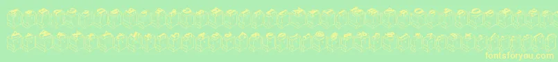Leadtyperightinked-fontti – keltaiset fontit vihreällä taustalla