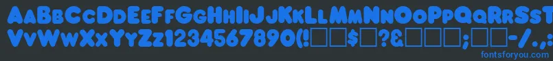 FranksRegular Font – Blue Fonts on Black Background