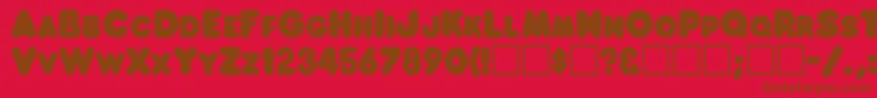 FranksRegular Font – Brown Fonts on Red Background