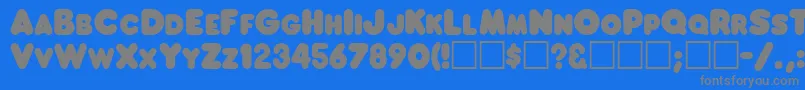 FranksRegular Font – Gray Fonts on Blue Background