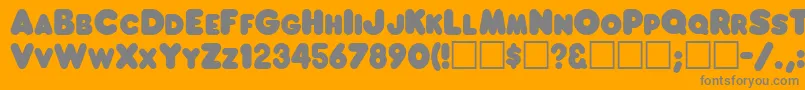 FranksRegular Font – Gray Fonts on Orange Background