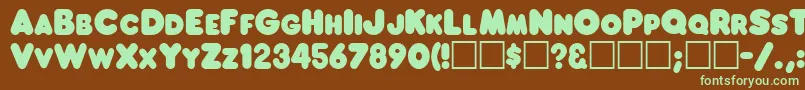 FranksRegular Font – Green Fonts on Brown Background