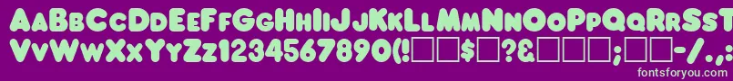 FranksRegular Font – Green Fonts on Purple Background