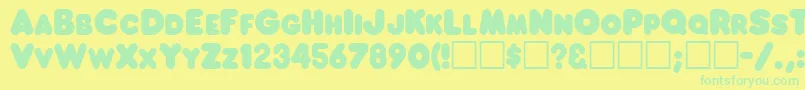 FranksRegular Font – Green Fonts on Yellow Background