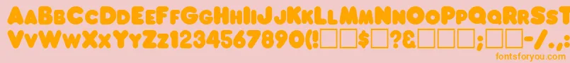 FranksRegular Font – Orange Fonts on Pink Background