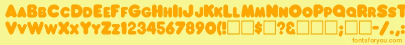 FranksRegular Font – Orange Fonts on Yellow Background