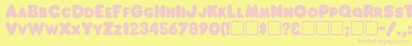 FranksRegular Font – Pink Fonts on Yellow Background
