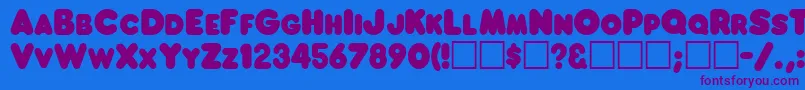 FranksRegular Font – Purple Fonts on Blue Background