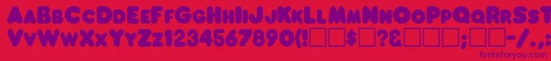 FranksRegular Font – Purple Fonts on Red Background
