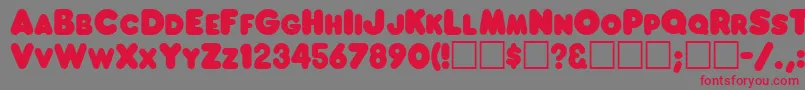 FranksRegular Font – Red Fonts on Gray Background